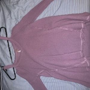 free people open shoulder sweater